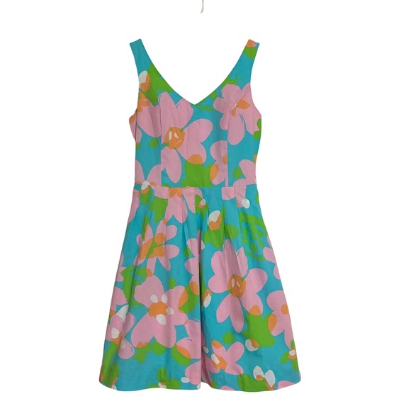 Lilly Pulitzer Lexington Shorely Blue Mojo Floral Dress Women’s Size 00 Spring - Picture 1 of 10